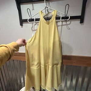 BCBGeneration Yellow Backless Dress